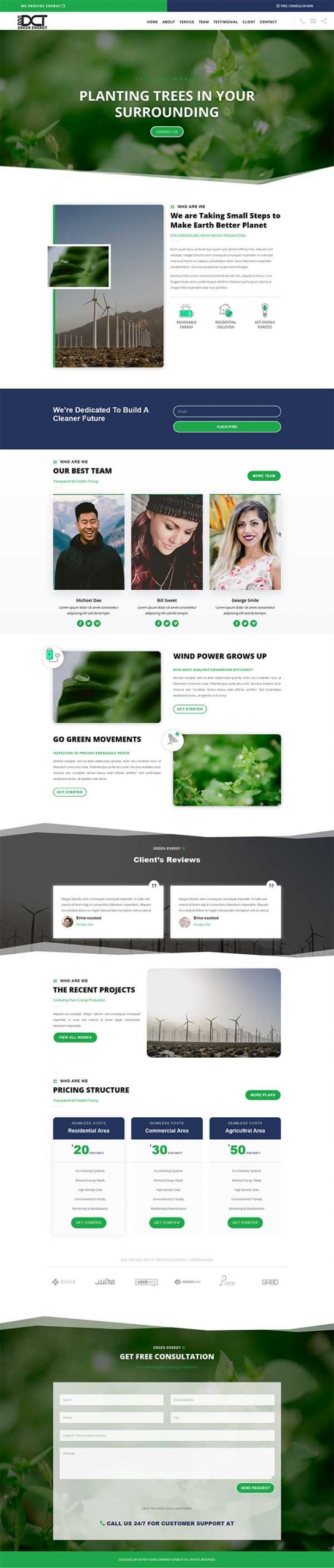 Divi Green Energy Layout