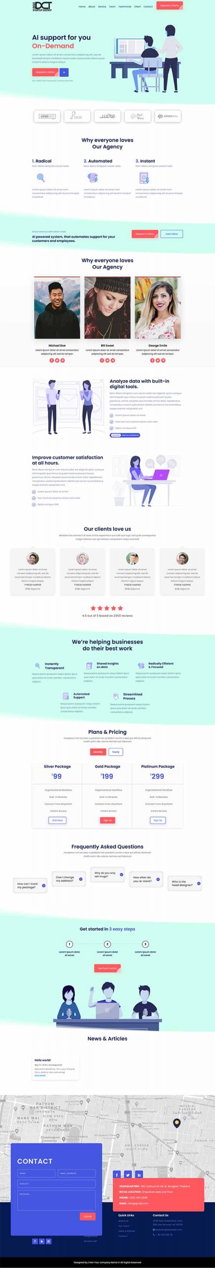 Divi Startup Agency Layout